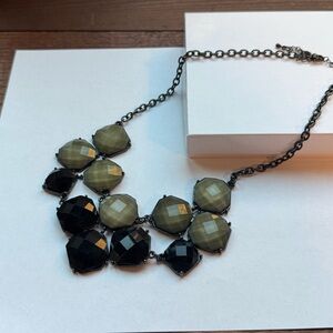 Elegant Black and Gold Statement Necklace